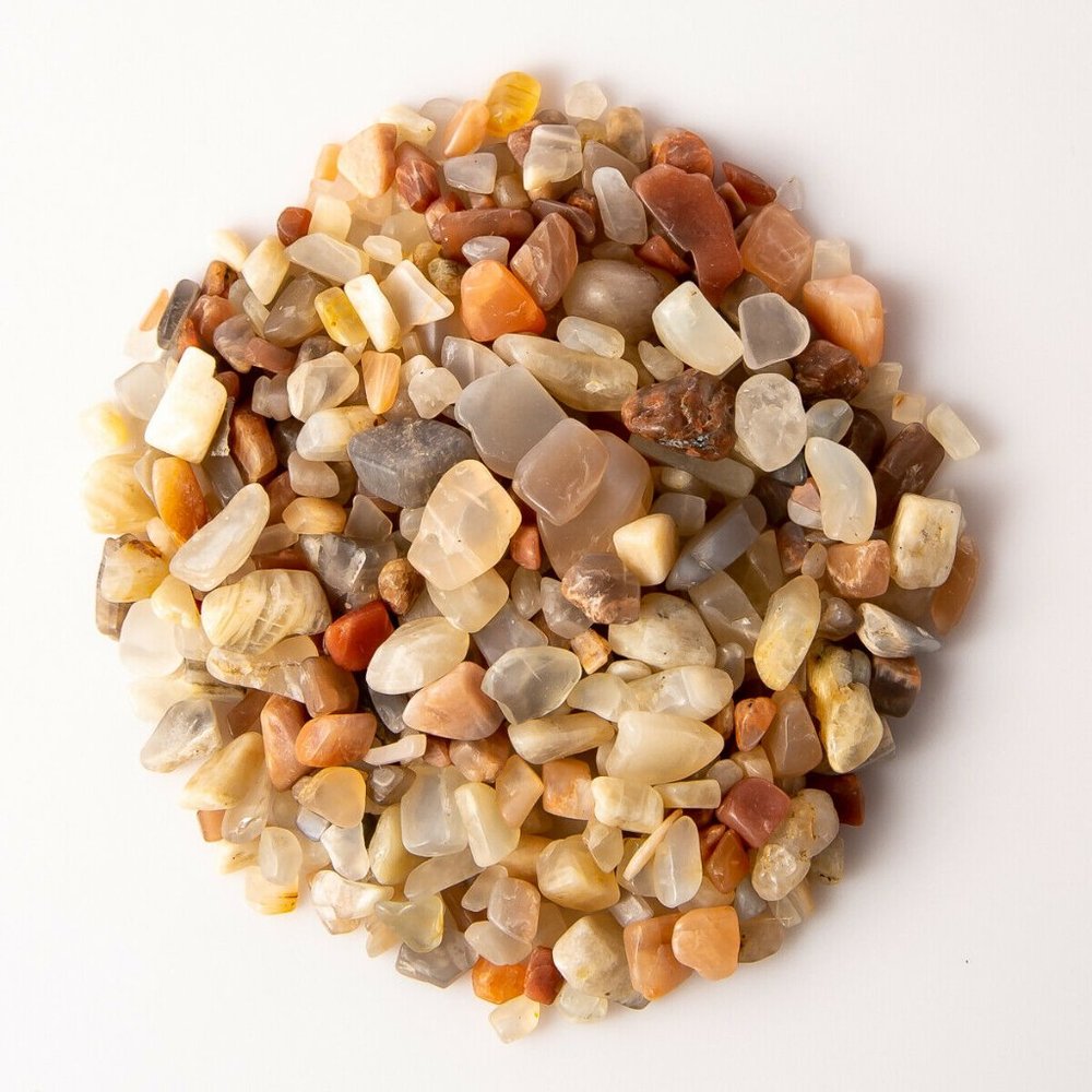1/4 lb XSmall Tumbled Moonstone Pebbles Gemstone
